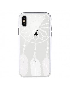 Coque iPhone X et XS Attrape Rêves Blanc Dreamcatcher...