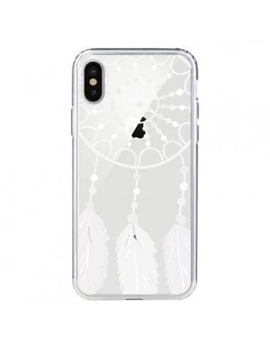 Coque iPhone X et XS Attrape Rêves Blanc Dreamcatcher Transparente - Petit Griffin