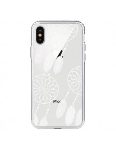 Coque iPhone X et XS Attrape Rêves Blanc Dreamcatcher...