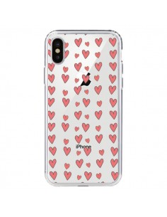 Coque iPhone X et XS Coeurs Heart Love Amour Rouge...
