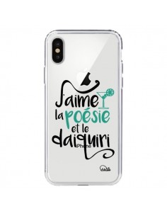 Coque iPhone X et XS J'aime la poésie et le daiquiri...