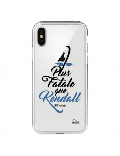 Coque iPhone X et XS Plus Fatale que Kendall Transparente...