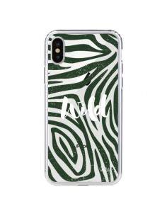 Coque iPhone X et XS Wild Zebre Jungle Transparente -...