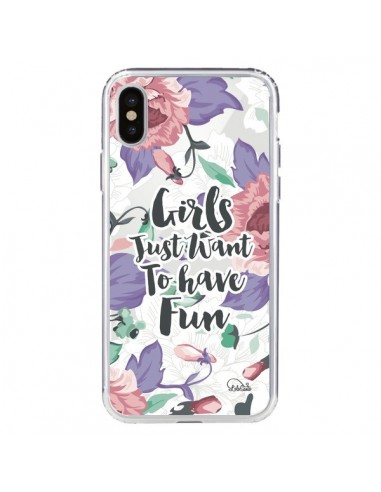 Coque iPhone X et XS Girls Fun Transparente - Lolo Santo