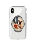 Coque iPhone X et XS Lady Jambes Chien Bulldog Dog Transparente - Maryline Cazenave
