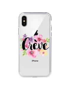 Coque iPhone X et XS Crève Fleurs Transparente - Maryline...