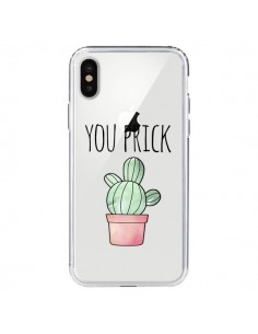 Coque iPhone X et XS You Prick Cactus Transparente -...