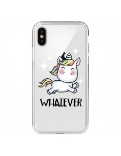 Coque iPhone X et XS Licorne Whatever Transparente -...