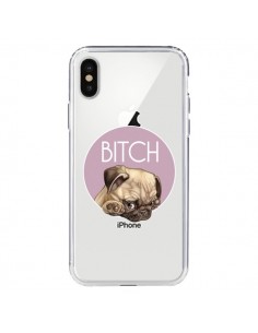 Coque iPhone X et XS Bulldog Bitch Transparente -...