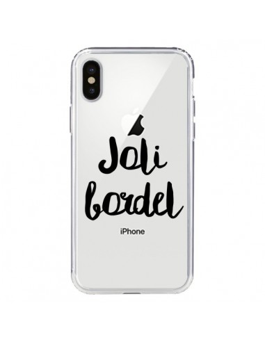 Coque iPhone X et XS Joli Bordel Transparente - Maryline Cazenave