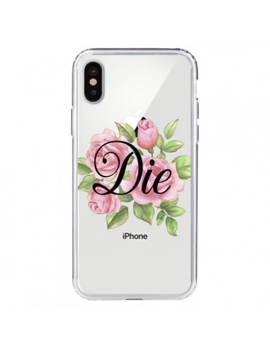 Coque iPhone X et XS Die Fleurs Transparente - Maryline Cazenave