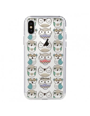 Coque iPhone X et XS Chouettes Owl Hibou Transparente - Maria Jose Da Luz