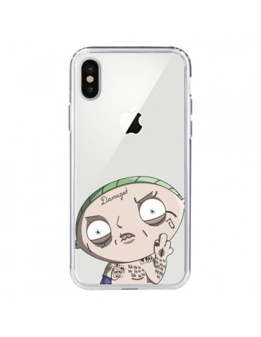 Coque iPhone X et XS Stewie Joker Suicide Squad Transparente - Mikadololo