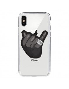 Coque iPhone X et XS OVO Ring bague Transparente -...