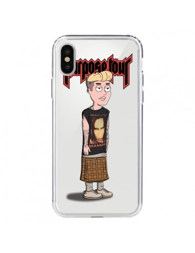 Coque iPhone X et XS Bieber Marilyn Manson Fan Transparente - Mikadololo