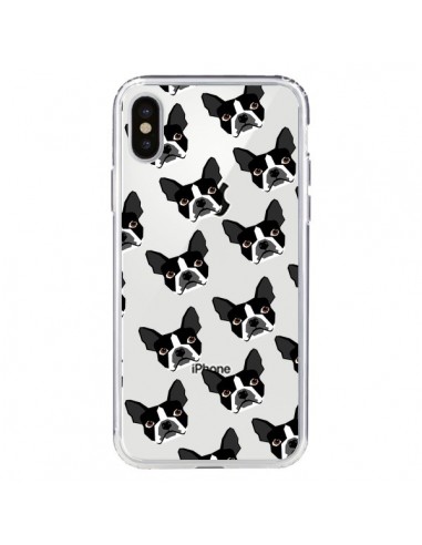 Coque iPhone X et XS Chiens Boston Terrier Transparente - Pet Friendly