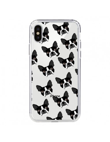 Coque iPhone X et XS Chiens Boston Terrier Transparente - Pet Friendly