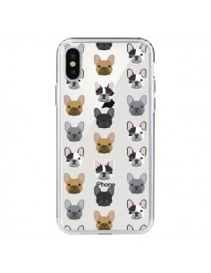 Coque iPhone X et XS Chiens Bulldog Français Transparente...