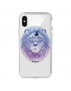 Coque iPhone X et XS Lion Animal Transparente - Rachel...