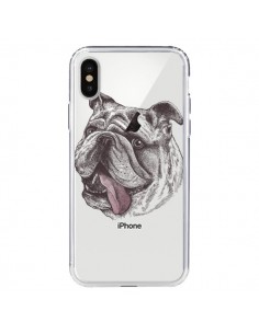Coque iPhone X et XS Chien Bulldog Dog Transparente -...