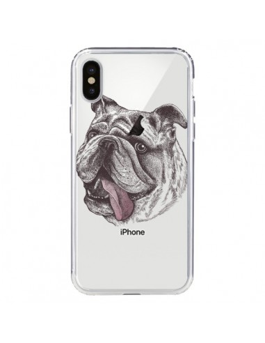 Coque iPhone X et XS Chien Bulldog Dog Transparente - Rachel Caldwell