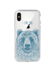 Coque iPhone X et XS I Love You Bear Ours Ourson...