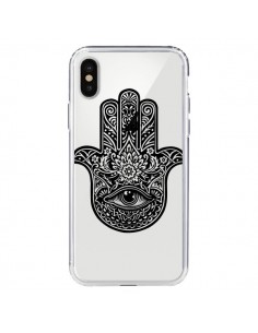 Coque iPhone X et XS Hamsa Cinq Doigts Main Mauvais Oeil...