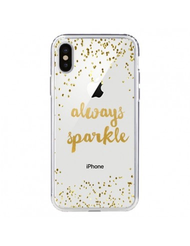 Coque iPhone X et XS Always Sparkle, Brille Toujours Transparente - Sylvia Cook