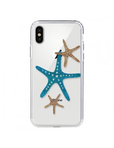 Coque iPhone X et XS Etoile de Mer Starfish Transparente - Sylvia Cook