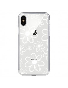 Coque iPhone X et XS Mandala Blanc White Flower...