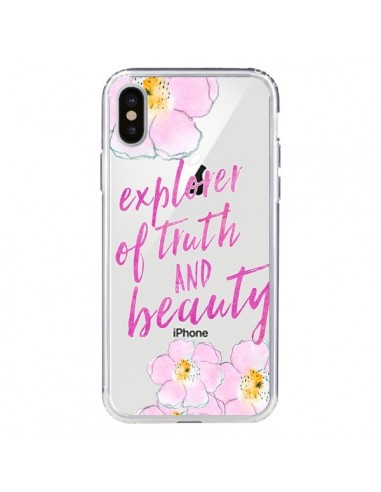 Coque iPhone X et XS Explorer of Truth and Beauty Transparente - Sylvia Cook