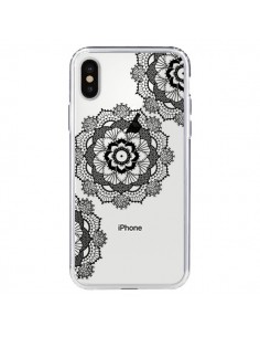 Coque iPhone X et XS Triple Mandala Noir Black...