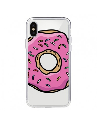 Coque iPhone X et XS Donuts Rose Transparente - Yohan B.