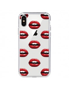 Coque iPhone X et XS Lèvres Rouges Lips Transparente -...