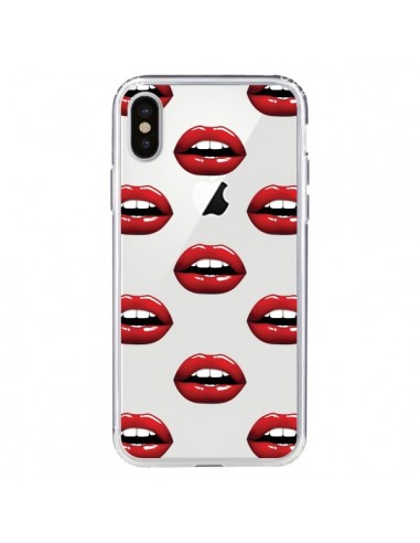 Coque iPhone X et XS Lèvres Rouges Lips Transparente - Yohan B.