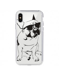 Coque iPhone X et XS Chien Bulldog Dog Transparente -...