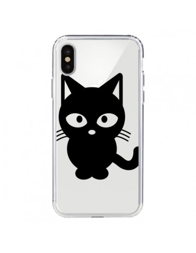 Coque iPhone X et XS Chat Noir Cat Transparente - Yohan B.