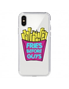 Coque iPhone X et XS Fries Before Guys Transparente -...