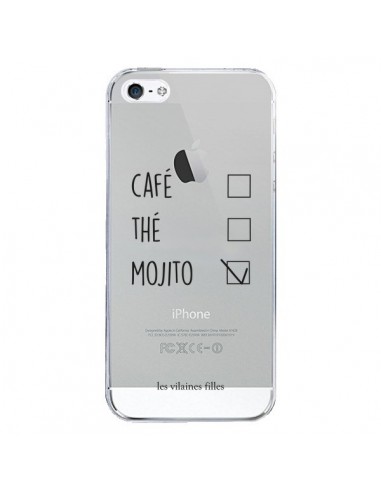 Coque iPhone 5/5S et SE Café, Thé et Mojito Transparente - Les Vilaines Filles