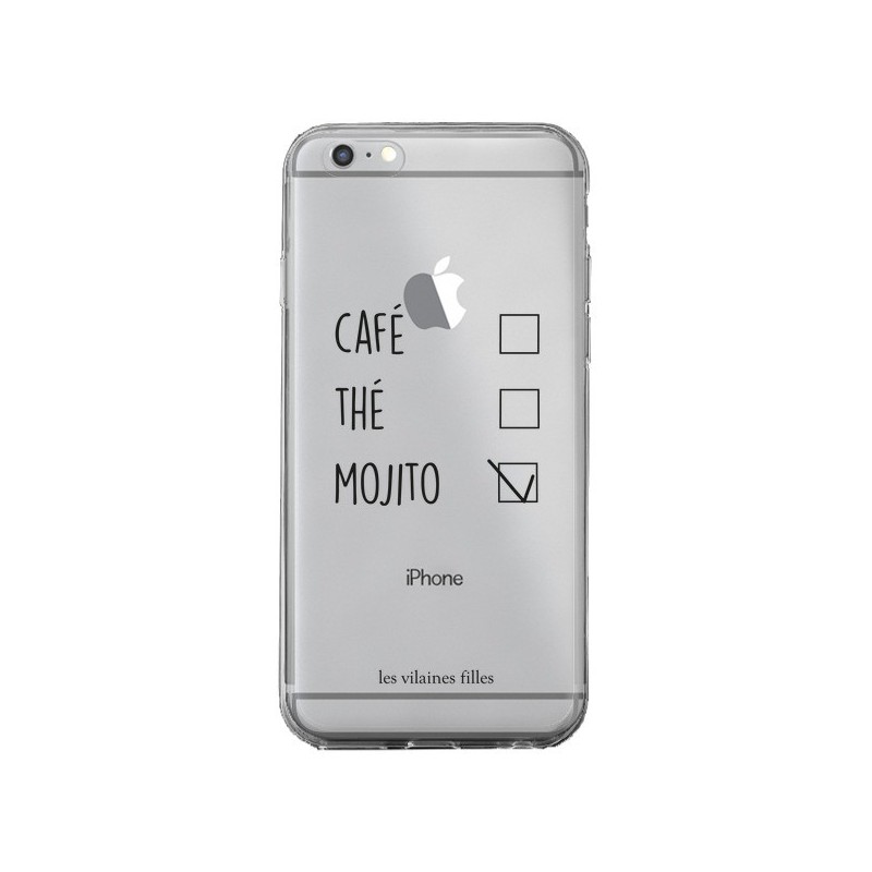 Coque iPhone 6 Plus et 6S Plus Café, Thé et Mojito Transparente - Les Vilaines Filles