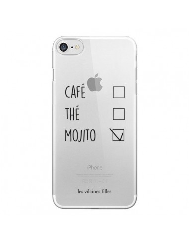 Coque iPhone 7/8 et SE 2020 Café, Thé et Mojito Transparente - Les Vilaines Filles
