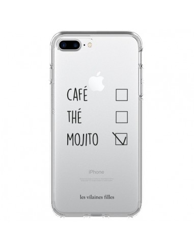 Coque iPhone 7 Plus et 8 Plus Café, Thé et Mojito Transparente - Les Vilaines Filles