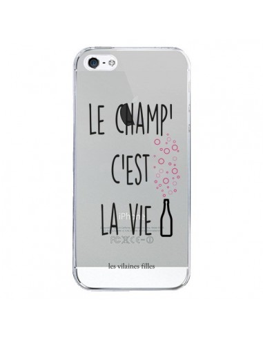 Coque iPhone 5/5S et SE Le Champ, c'est la Vie Transparente - Les Vilaines Filles