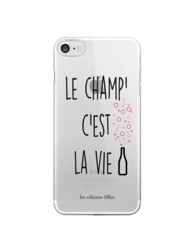 Coque iPhone 7/8 et SE 2020 Le Champ, c'est la Vie Transparente - Les Vilaines Filles