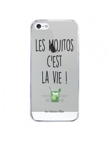 Coque iPhone 5/5S et SE Les Mojitos, c'est la vie Transparente - Les Vilaines Filles