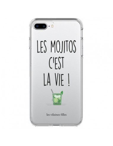 Coque iPhone 7 Plus et 8 Plus Les Mojitos, c'est la vie Transparente - Les Vilaines Filles