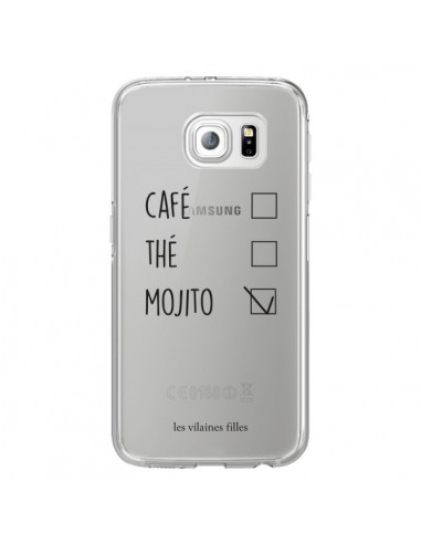 Coque Café, Thé et Mojito Transparente pour Samsung Galaxy S6 Edge - Les Vilaines Filles