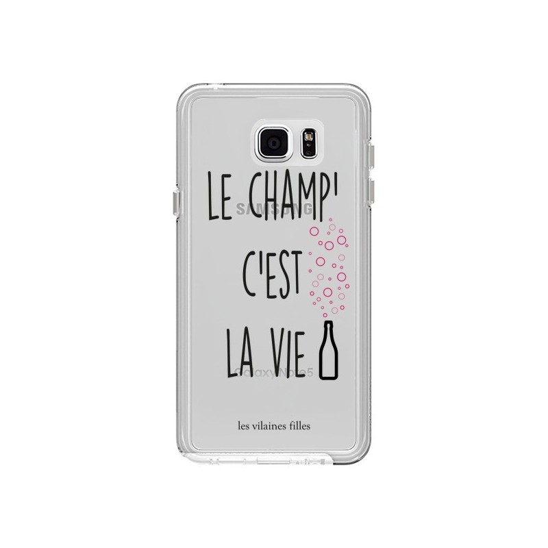 Coque Le Champ, c'est la Vie Transparente pour Samsung Galaxy Note 5 - Les Vilaines Filles