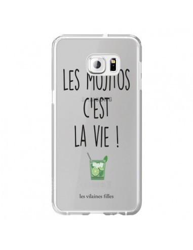 Coque Les Mojitos, c'est la vie Transparente pour Samsung Galaxy S6 Edge Plus - Les Vilaines Filles