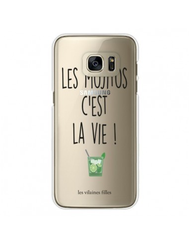 Coque Les Mojitos, c'est la vie Transparente pour Samsung Galaxy S7 Edge - Les Vilaines Filles